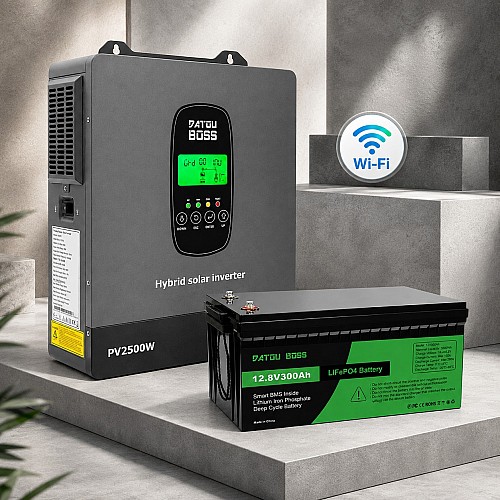 3,8 кВт LiFePO4 Комплект резервного живлення Datouboss Інвертор + акумулятор 12V/300Ah для будинку, квартири